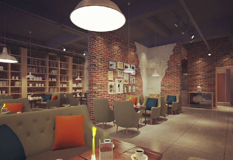 遇見(jiàn)咖啡館裝修設(shè)計(jì)效果圖