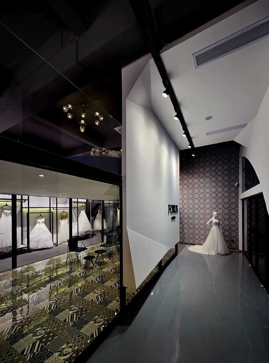 工業風婚紗攝影店裝修設計效果圖