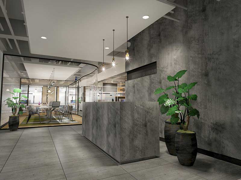 200平米工業(yè)風(fēng)辦公室裝修設(shè)計(jì)效果圖