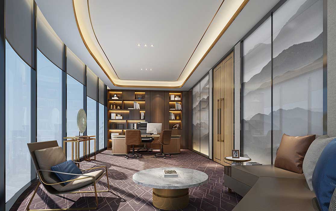 800平米現(xiàn)代風格辦公空間設計效果圖
