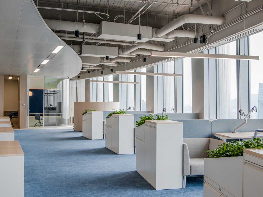 鄭州事務所辦公空間裝修設計，麻繩工作室效果圖