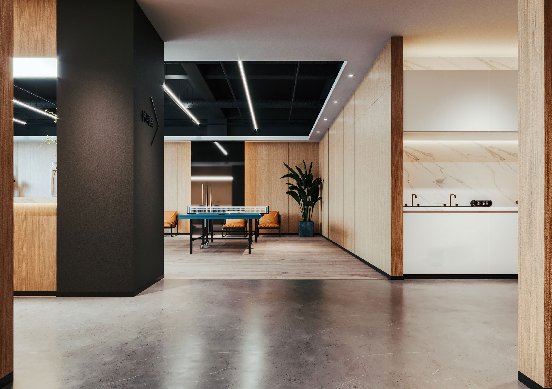 1300平米集團(tuán)公司辦公室裝修設(shè)計效果圖