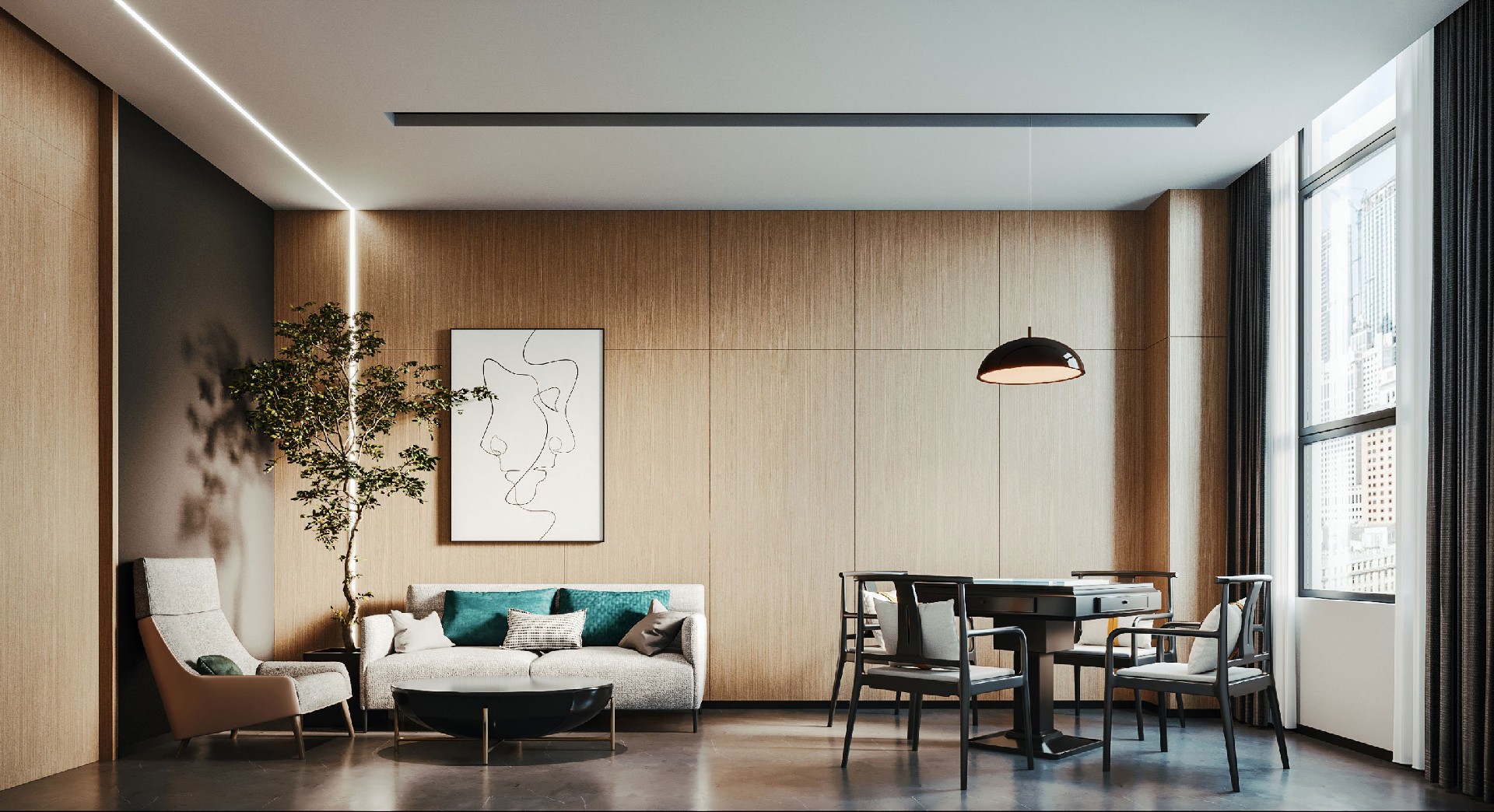 1300平米集團(tuán)公司辦公室裝修設(shè)計效果圖