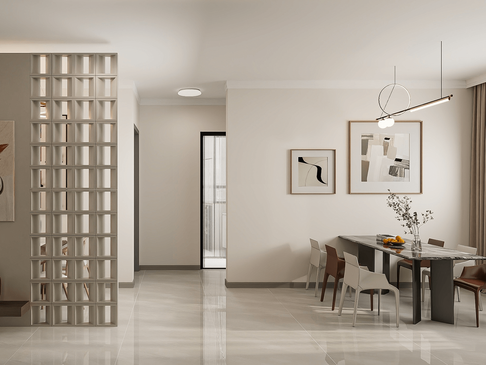 135平米現(xiàn)代風格三居室裝修設計效果圖