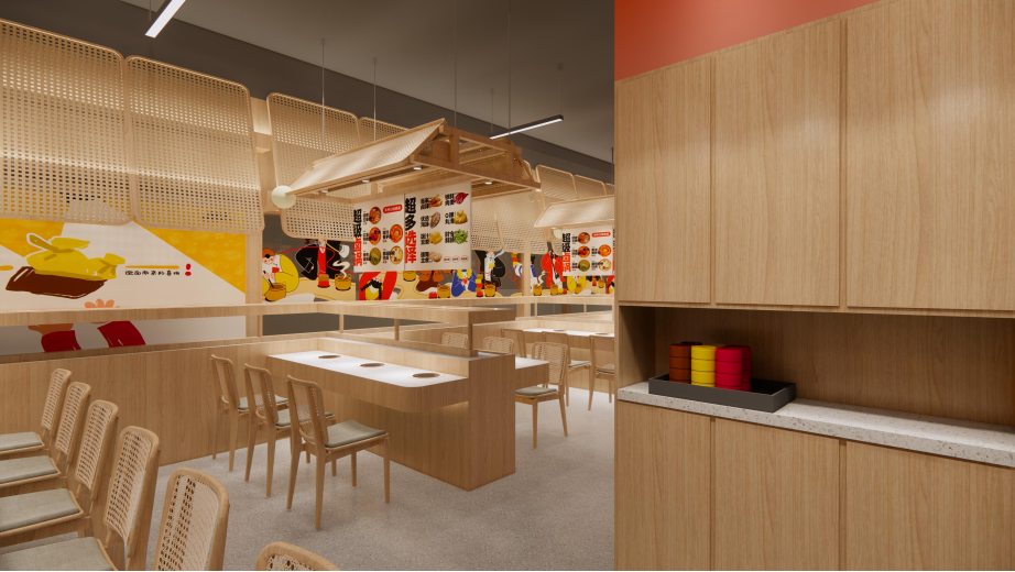 65平米轉(zhuǎn)轉(zhuǎn)熱鹵店鋪設計效果圖