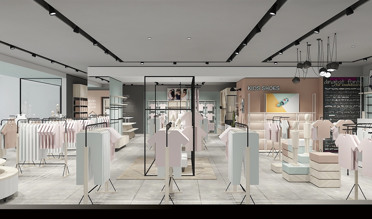280平米品牌母嬰店鋪設計裝修效果圖