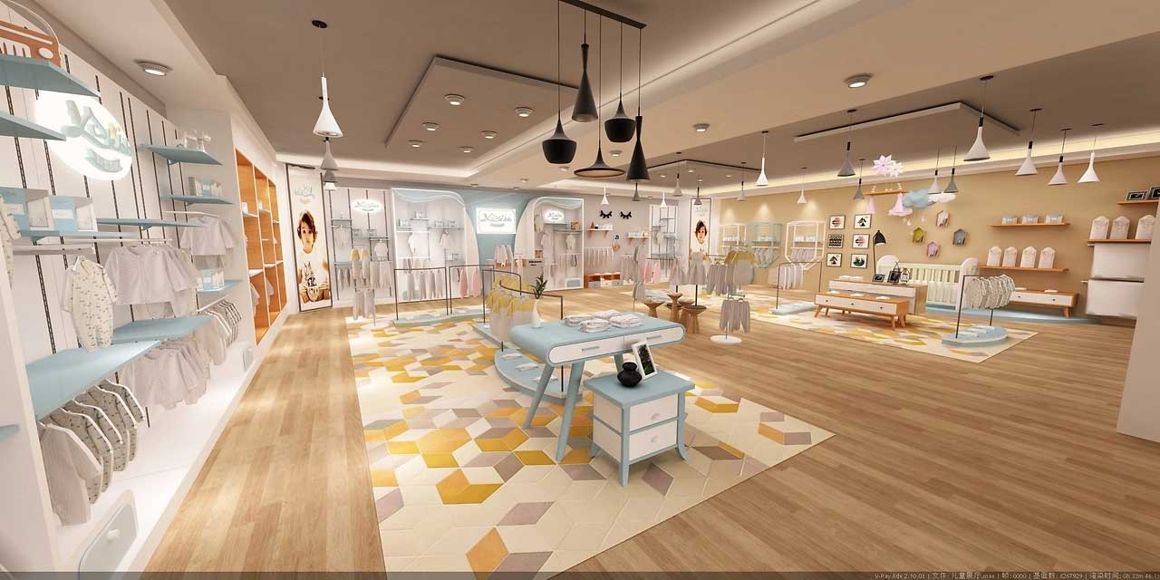 65平米童裝專賣店裝修設(shè)計(jì)效果圖
