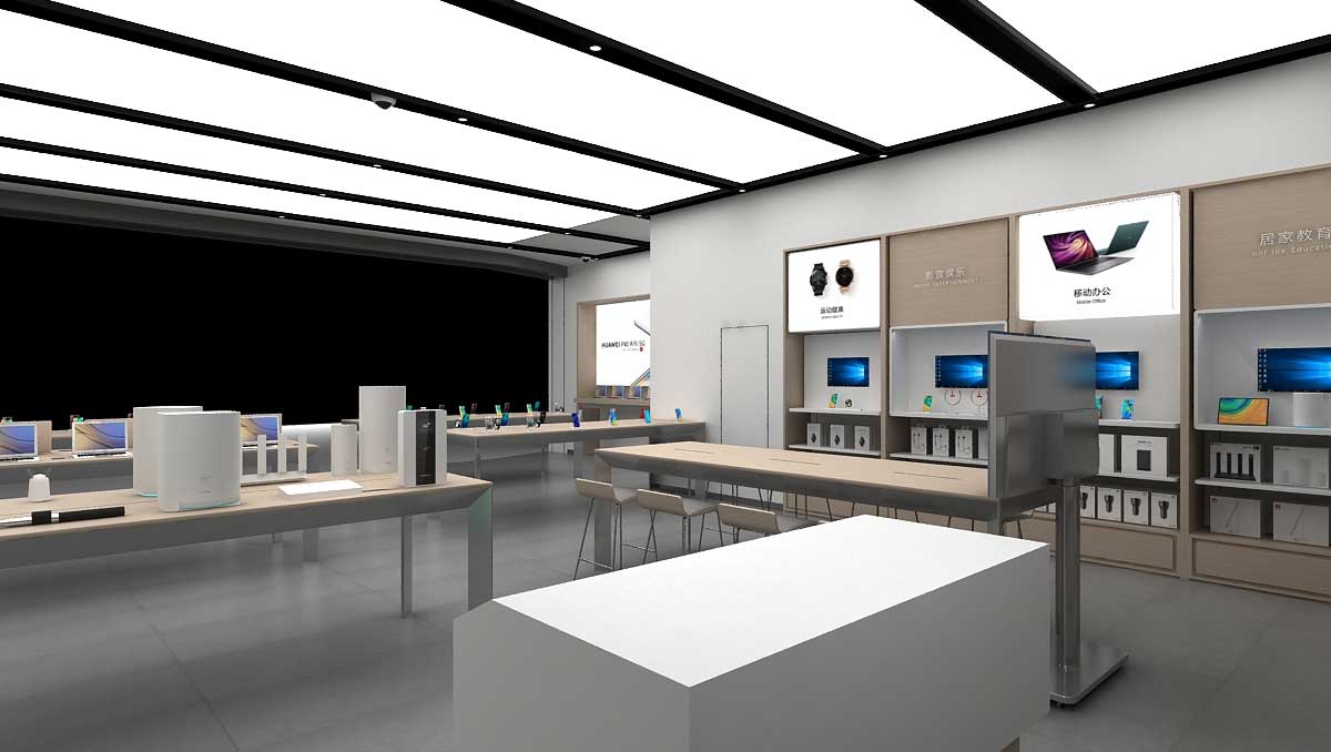 200平米華為手機店設(shè)計裝修效果圖