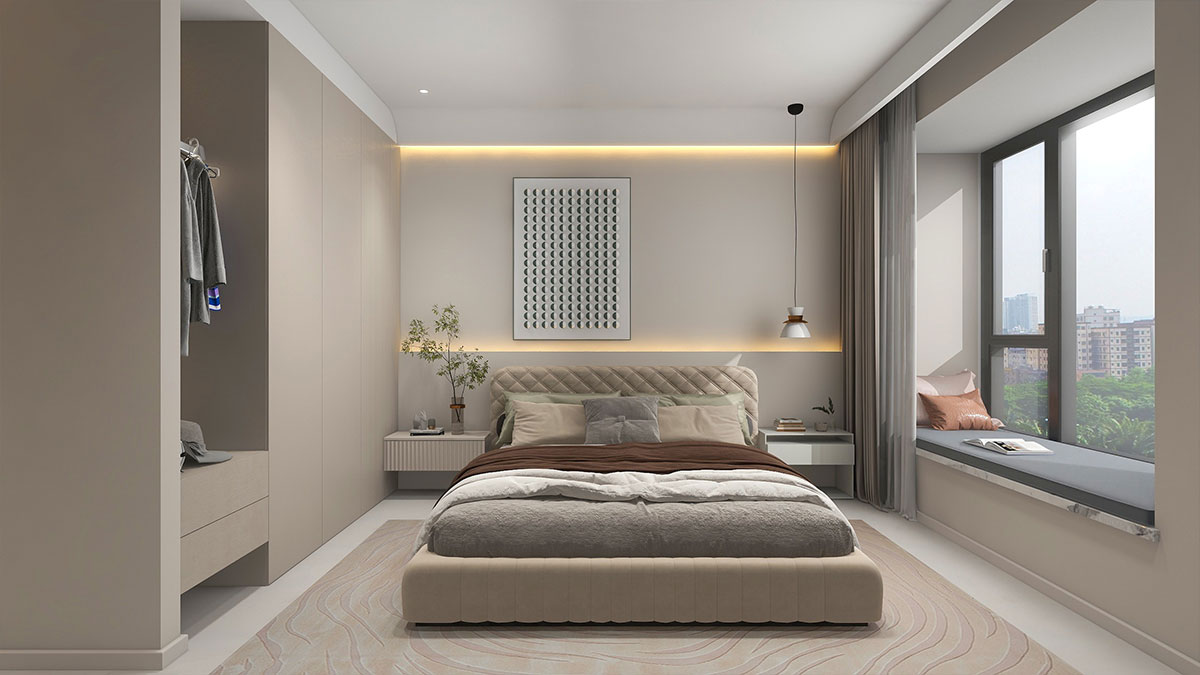 陽光城檀悅129平米奶油風(fēng)格四居室裝修效果圖