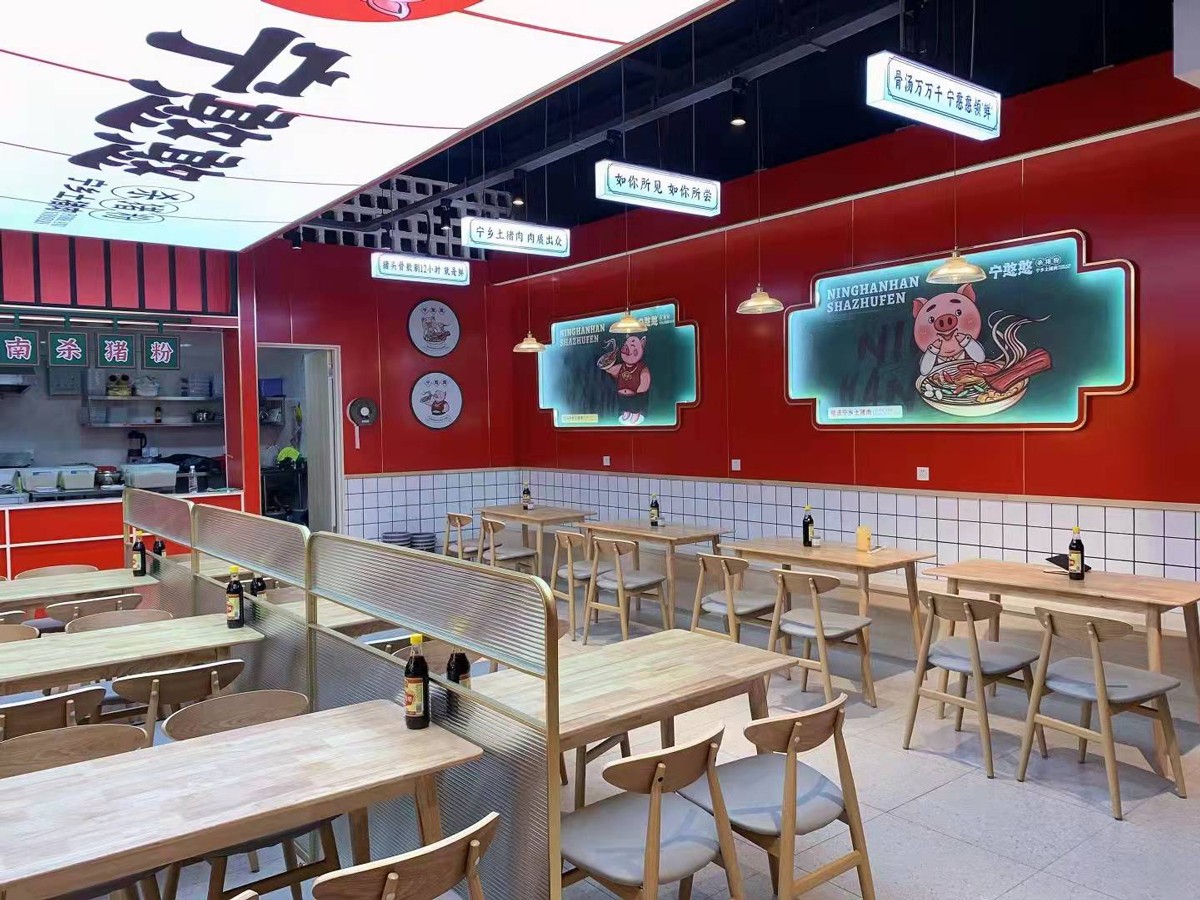 165平米鄭州米粉店面裝修設計效果圖