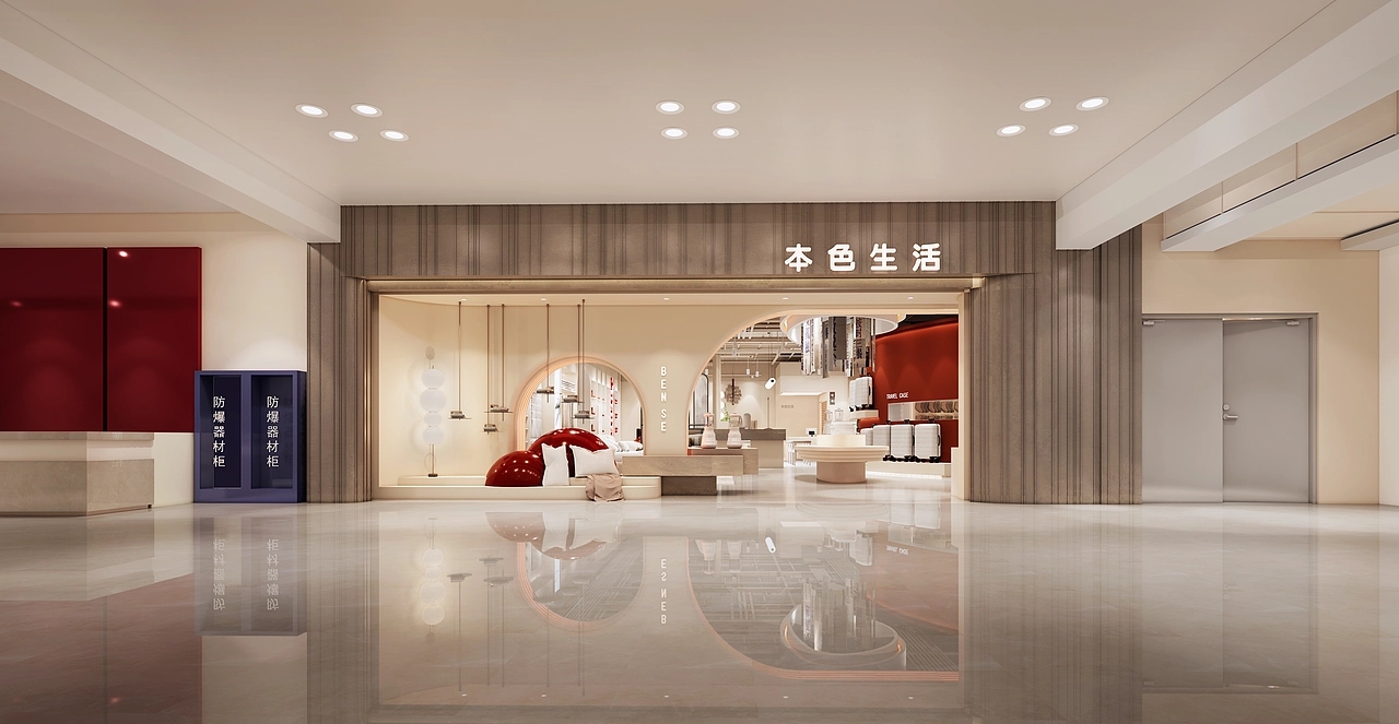 800平米鄭州家紡店面裝修設(shè)計(jì)效果圖