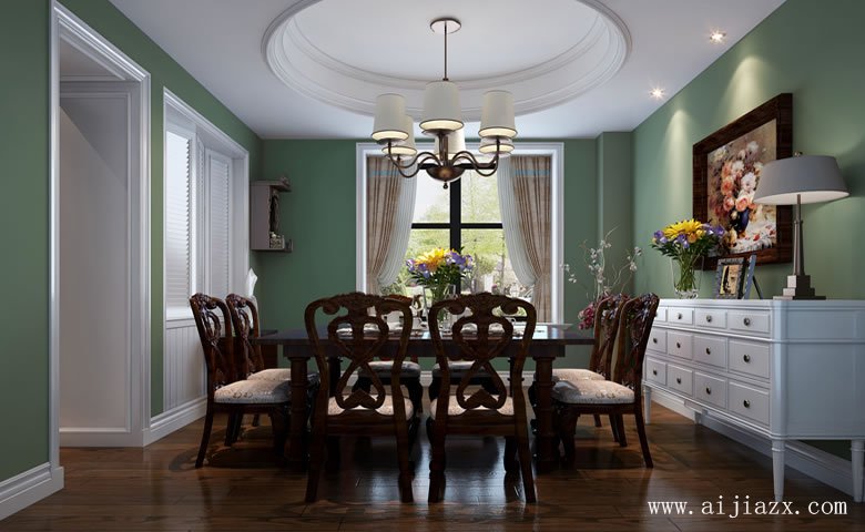 清新舒適的簡(jiǎn)美風(fēng)格大戶型餐廳裝修效果圖